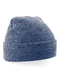 Beechfield Unisex Original Cuffed Beanie Winter Hat - Heather Navy - 1
