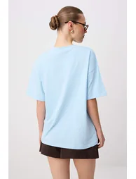 Light Blue Knitted T-Shirt - 3