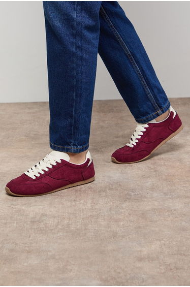 Jenny Faux Suede Lace Up Trainers