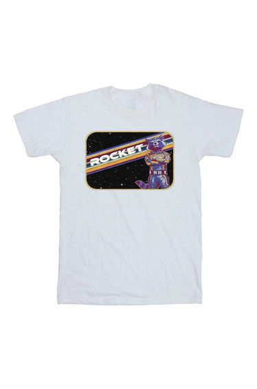 Guardians Of The Galaxy Volume 3 Boys Rocket Raccoon Cotton T-Shirt - White