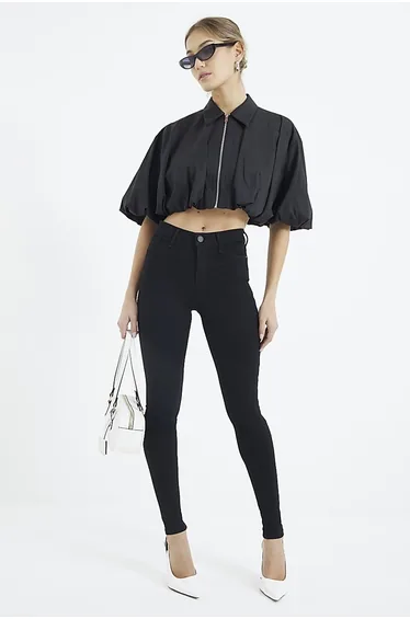 Black Molly mid rise bum sculpt skinny jeans