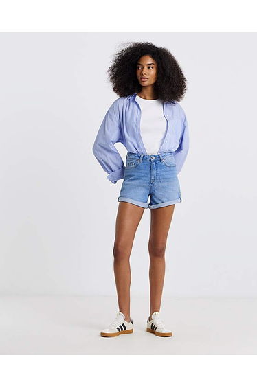 Light Blue 99/1 Loose Mom Shorts