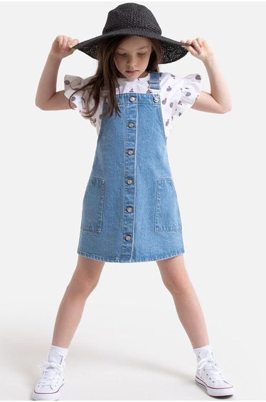 Denim Dungaree Dress