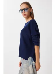 Women's Bone Basic Knit Sweater - 2