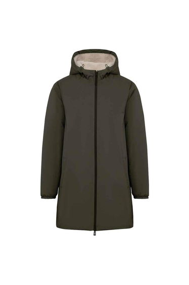 Native Spirit Adult Sherpa Lined Waterproof Jacket - Organic Khaki