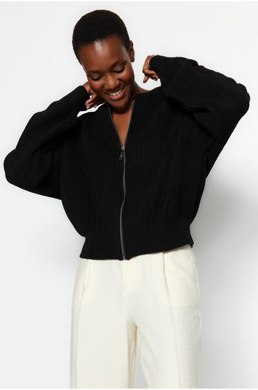 Cardigan - Black - Oversize
