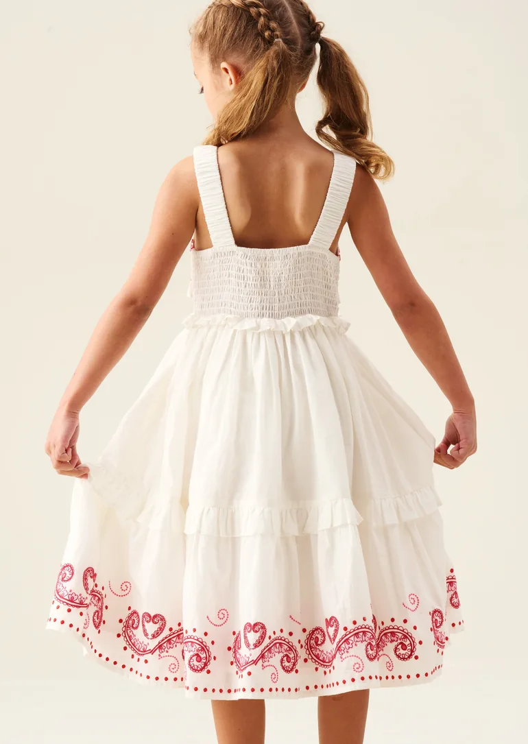 Everlyn Embroidered Frill Dress - 1