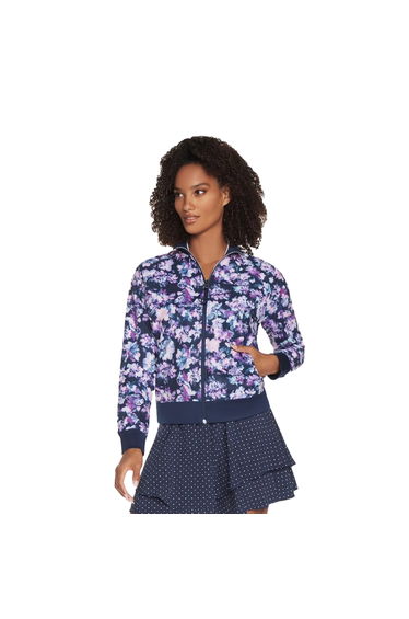 Skechers Womens/Ladies Misty Floral Reversible Jacket - Blue/Lavender