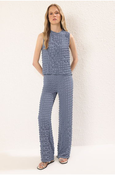 Indigo Knitted Bottom-Top Set