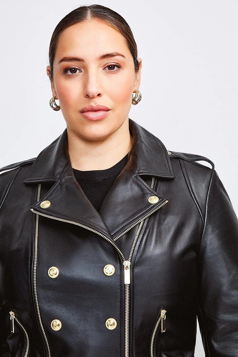 Curve Leather Military Biker - 1