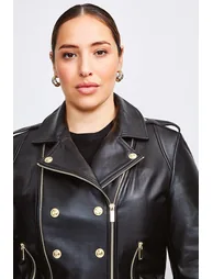 Curve Leather Military Biker - 1
