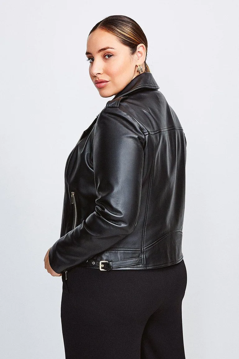 Curve Leather Military Biker - 2