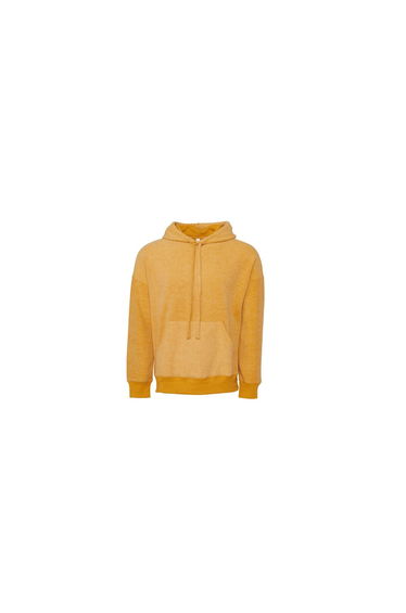 Bella + Canvas Unisex Adult Suedette Pullover Hoodie - Mustard Yellow Heather