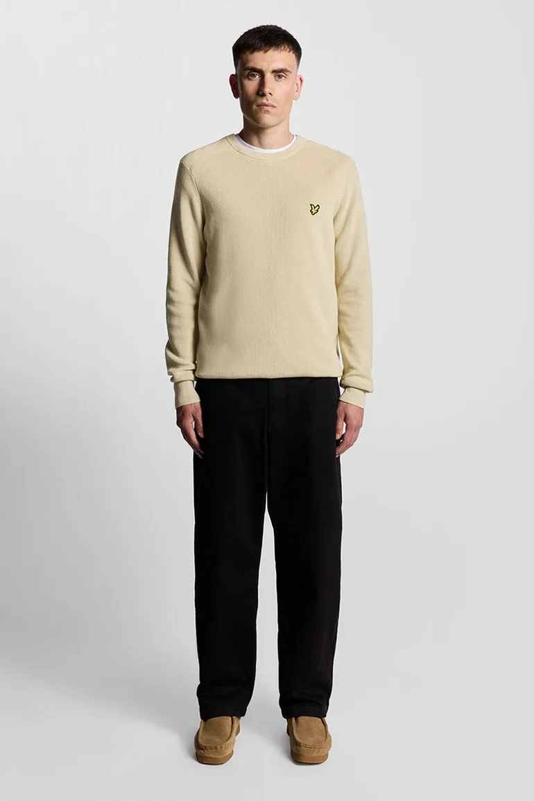 Engineered Rib Crew Neck Grey Taupe