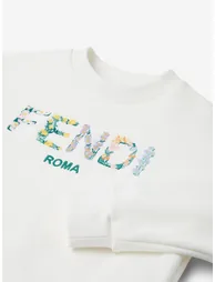 Fendi Girls Logo Sweatshirt in White - 2