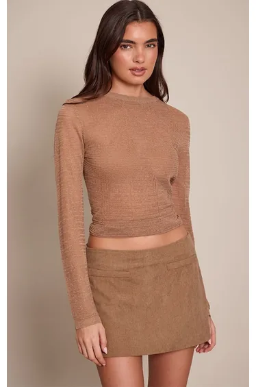 Brown Corduroy Skort