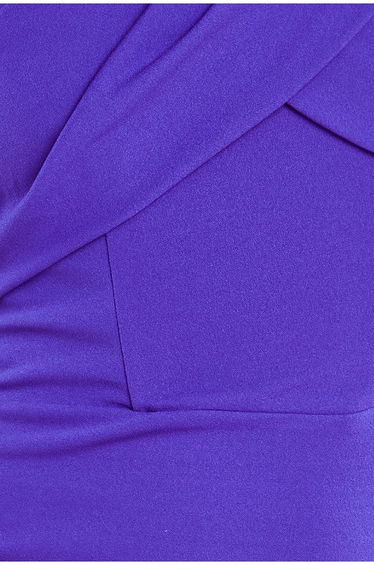 Goddiva Pleated Bardot Scuba Maxi Dress - Purple product thumbnail 4