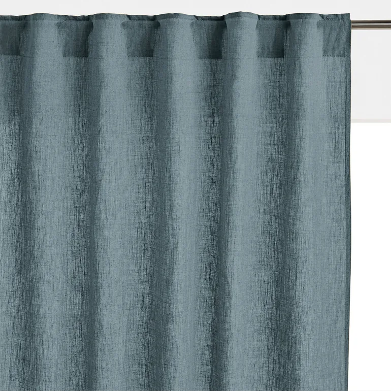 Onega Washed Linen Single Curtain with Concealed Tabs - 1