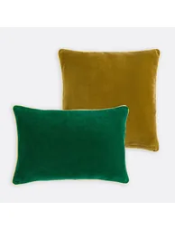 Gusali Rectangular Two-Tone Cushion Cover 60x40cm in Velour - 5