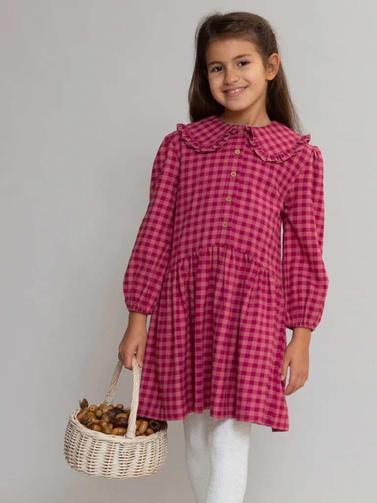 Damson Check Dress