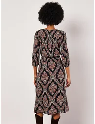 Ornate Paisley Wrap Midi Dress - 3