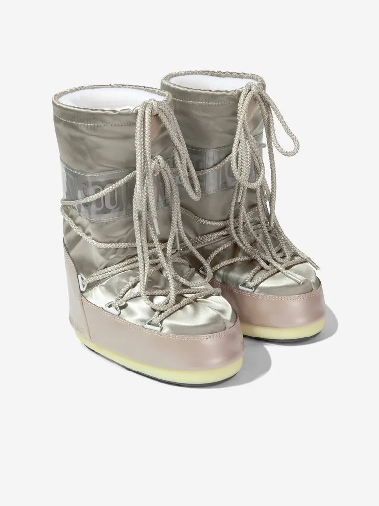 Girls Icon Glance Boots in Beige - 1
