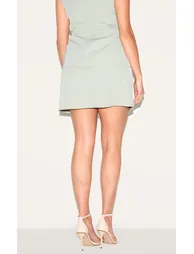 Plus Sage Khaki Woven Mid Rise Mini Skirt - 3