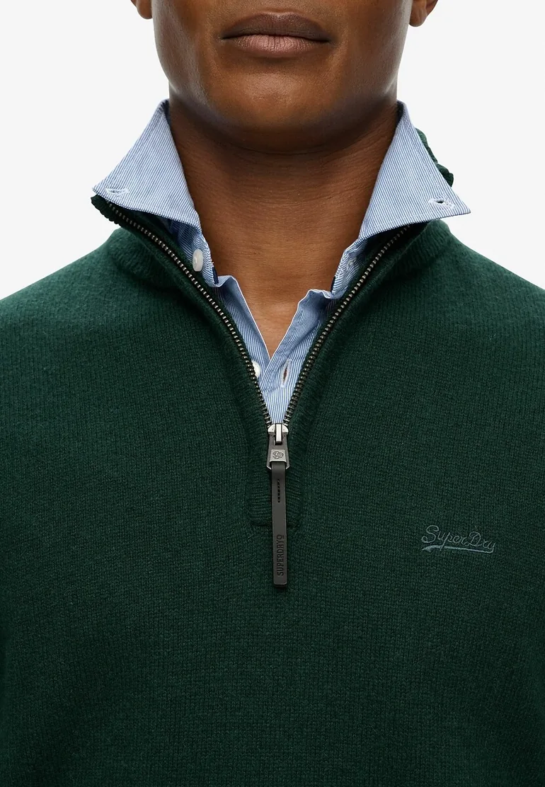 Wool Blend Jumper with Half Zip - 4