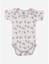 Pack of 3 - Round Neck Printed Romper - 1