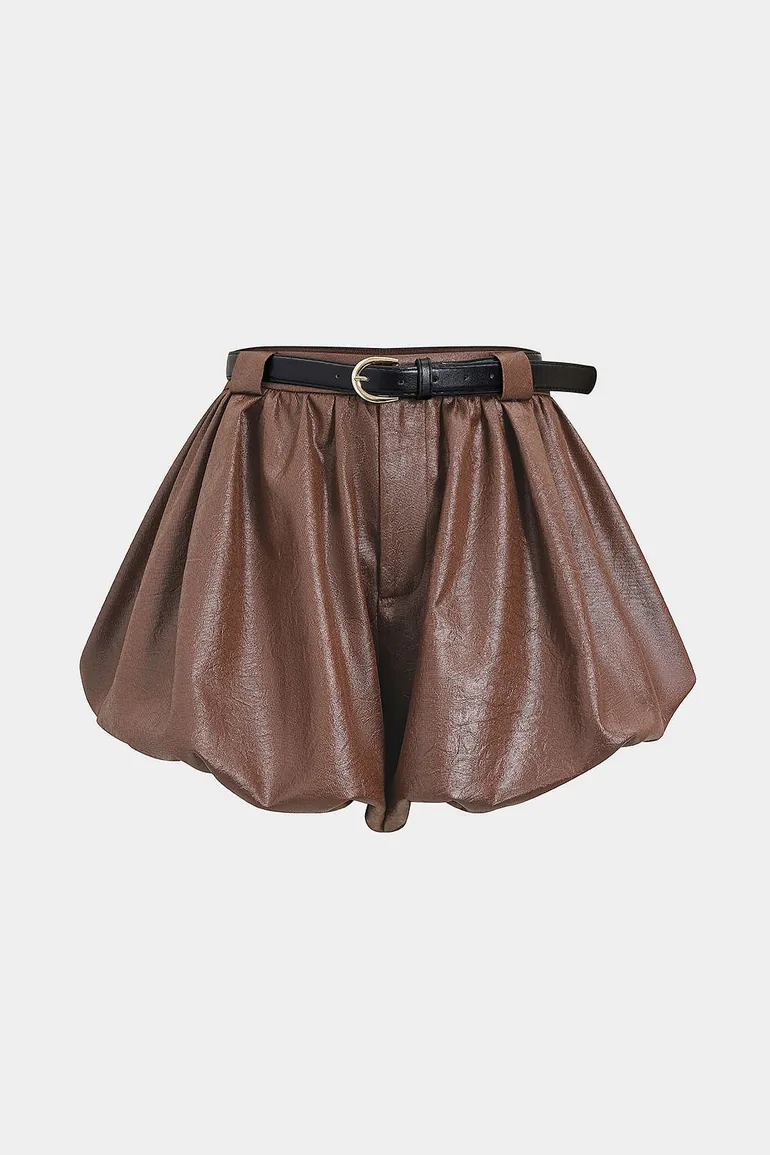 شورت ميكاس بني بقصة مستقيمة