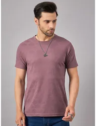 Men Purple Textured Knit T-Shirt - 5