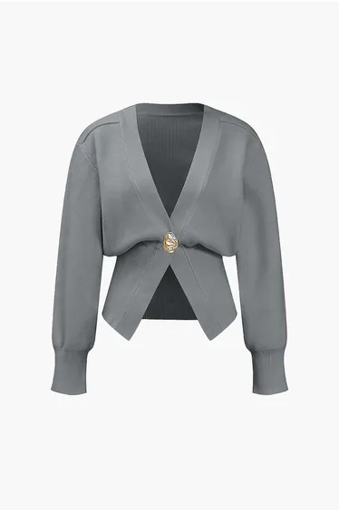 V-Neck Sweater Cardigan