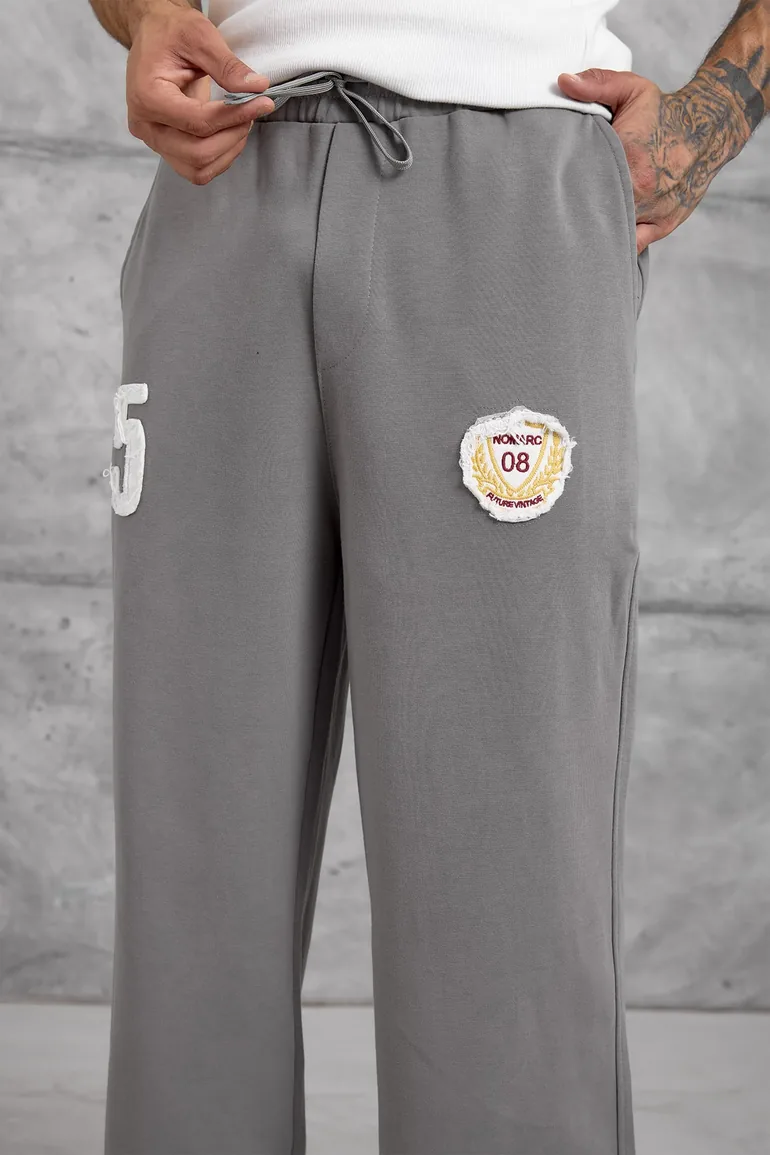 NOMARC Printed Wide-Leg Drawstring Sweatpants - 3
