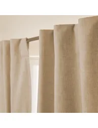 Private Blackout Curtain in Washed Linen with Concealed Tabs - 3