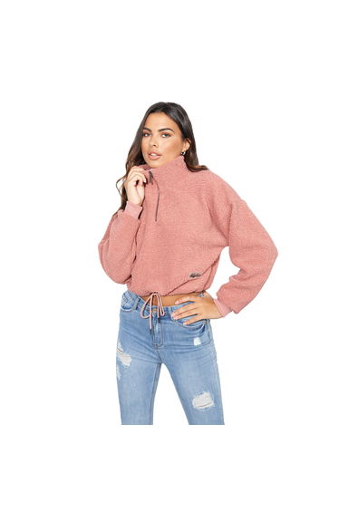 Lily Lane Womens/Ladies Kimora Borg Funnel Neck Hoodie - Pink