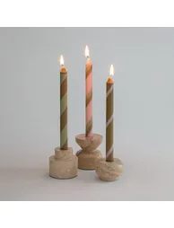 Set of 3 Georgio Striped Candles