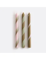 Set of 3 Georgio Striped Candles - 1