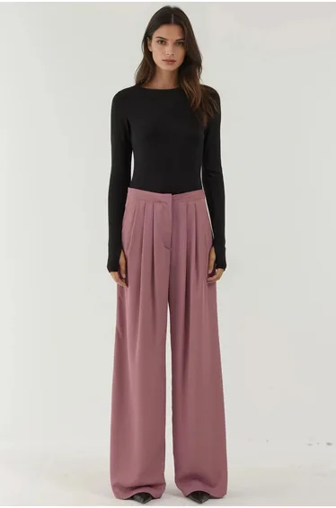 Pleated Wide Leg Palazzo Pants