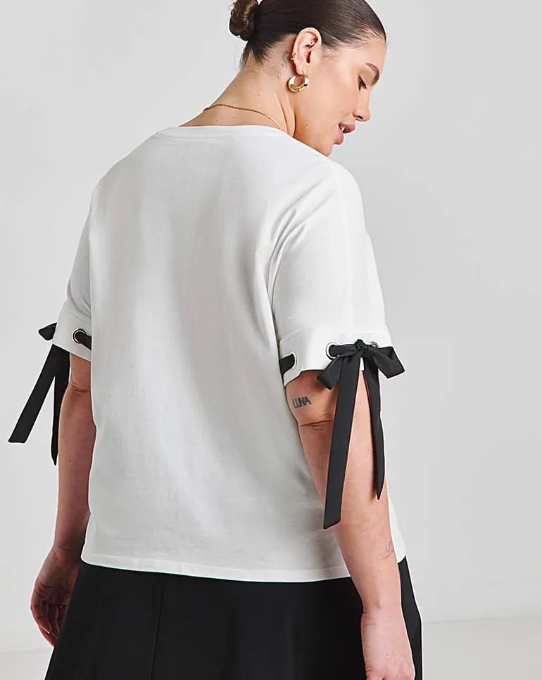 Ribbon Trim T-Shirt - 3