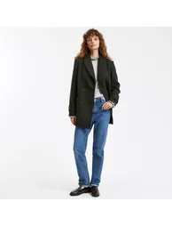 Recycled Winter Pea Coat, Mid-Length with Button Fastening - 2