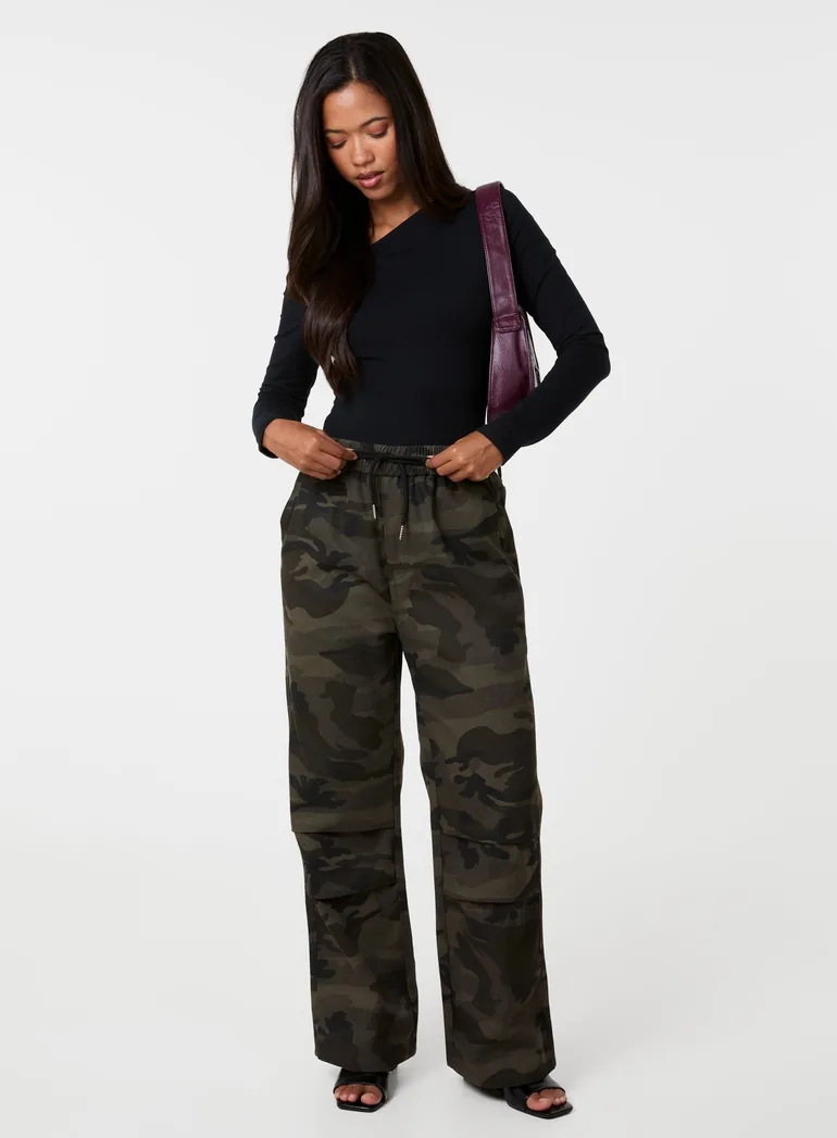 Camo Drawstring Trousers