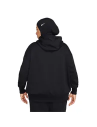 Nike Womens/Ladies Phoenix Fleece Pull Over Oversized Hoodie - Black/White - 1