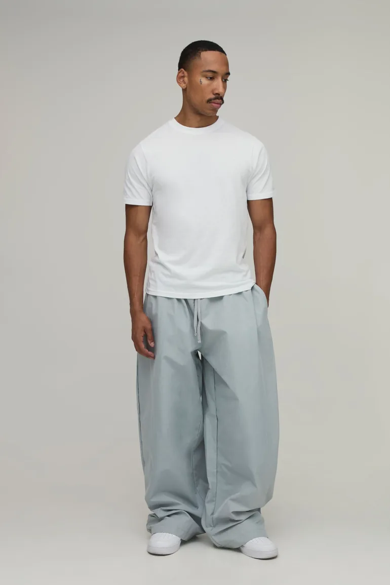 Extreme Parachute Fit Certified Embroidered Trousers - grey - 1