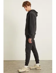 HANS Men's 3 Thread Ribbed Elastic Leg Anthracite Sweatpants - 2