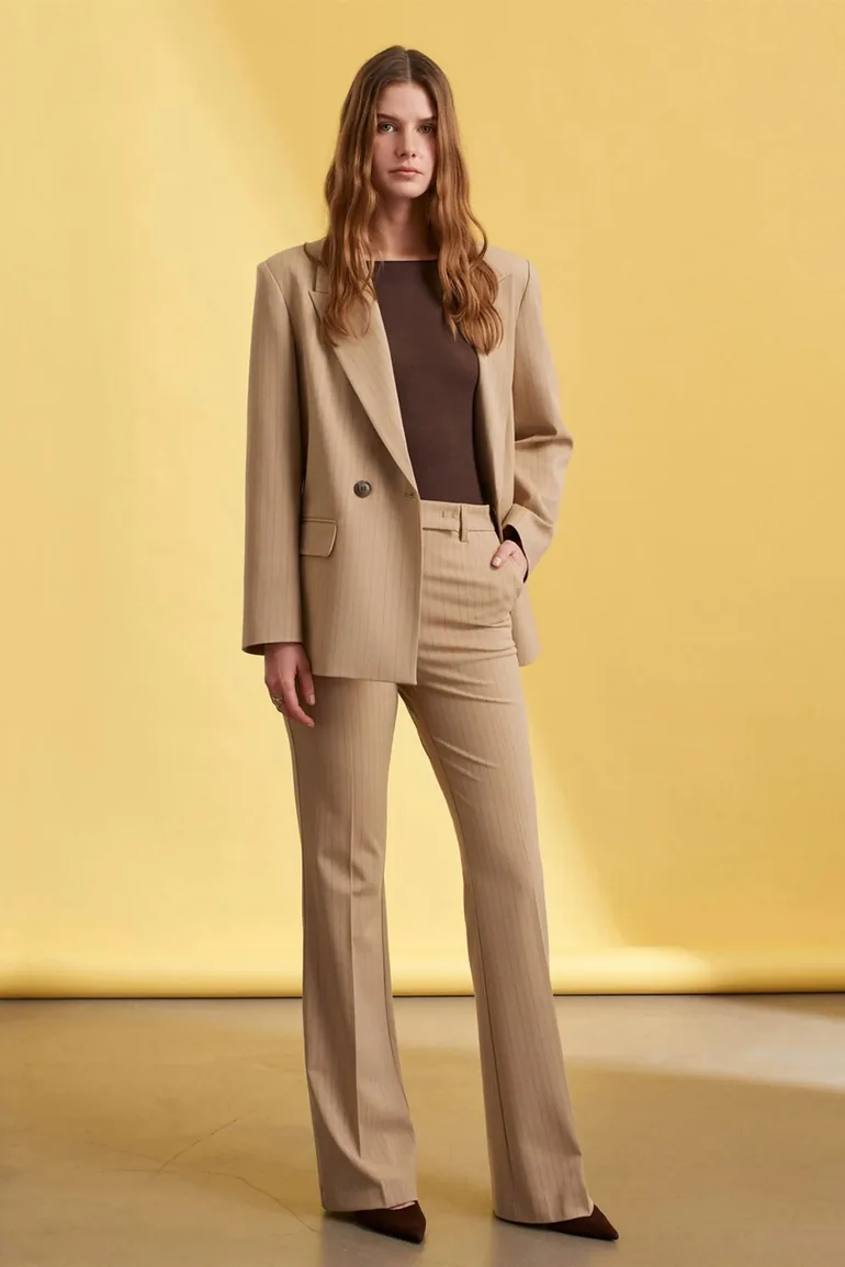 Dilvin High-Waist Wide-Leg Trousers
