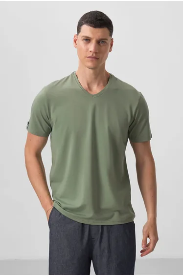 TOMMY Men's Cotton Elastane V-Neck T-Shirt