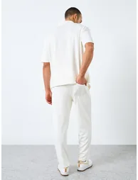 Oversized Embroidered Polo and Relaxed Fit Joggers Co-Ords - 3