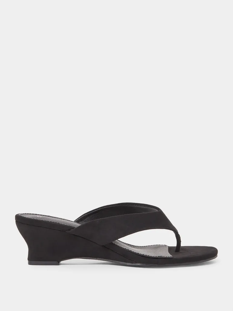 Suede Look Heel Sandals