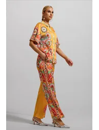 Gisèle Satin Top ＆ Pants Set - 2