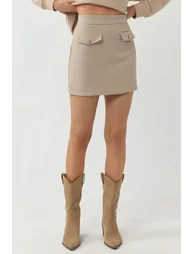 Pika Collection Mini Skirt with Fake Pockets - 2